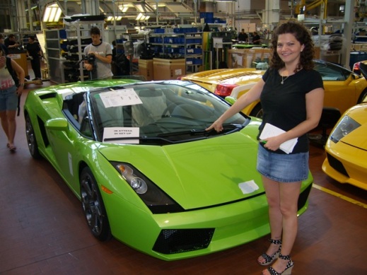 Touring the Lamborghini factory in Italy